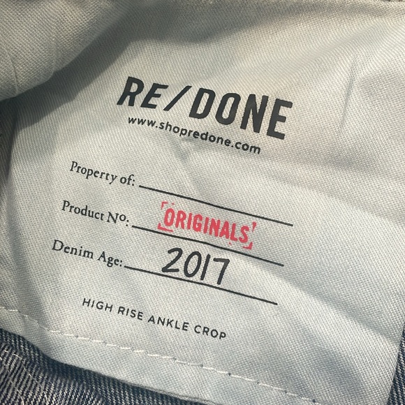 REDONE Originals High Rise Ankle Crop Jeans - Picture 10 of 10